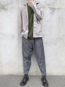 「ワイドテーパードパンツ」｜「アイテム（その他）」を使った、ko-skさん（メンズ・175cm）の夏コーディネート