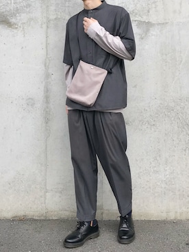 「ワイドテーパードパンツ」｜「アイテム（その他）」を使った、ko-skさん（メンズ・175cm）の秋コーディネート