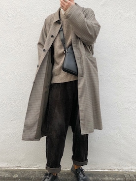 「2018マイベストコーデ」｜「アイテム（ステンカラーコート）」を使った、ko-skさん（メンズ・175cm）の冬コーディネート
