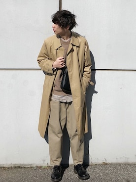 「バーバリー」｜「アイテム（その他）」を使った、ko-skさん（メンズ・175cm）の春コーディネート