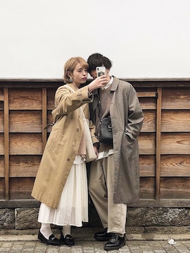 「シミラールック」｜「アイテム（ステンカラーコート）」を使った、ko-skさん（メンズ・175cm）の春コーディネート