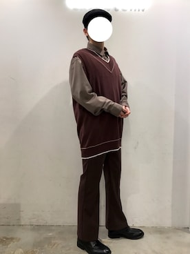 「CASPER JOHN（キャスパージョン）のアイテム（ドレスシューズ）」を使った、KOMさん（メンズ・166cm）の秋コーディネート