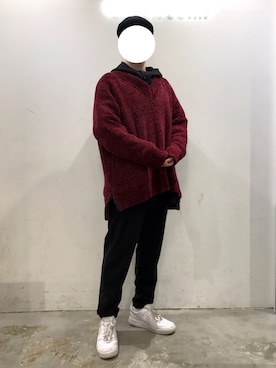 「モールニット」｜KOMさん（メンズ・166cm）の秋コーディネート