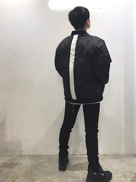 「リバーシブルMA-1」｜KOMさん（メンズ・166cm）の秋コーディネート