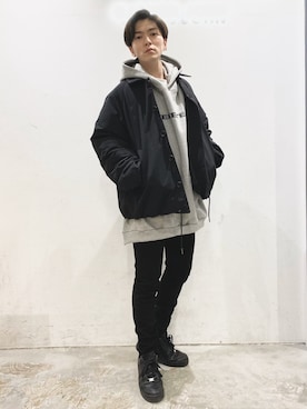 「DOOPZ（ドープス）のアイテム（ジャケット/アウター）」を使った、KOMさん（メンズ・166cm）の冬コーディネート