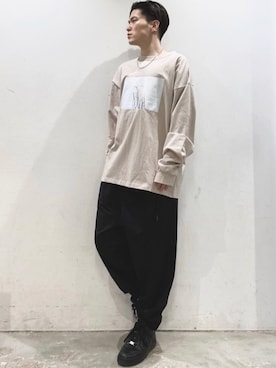「DOOPZ（ドープス）のアイテム（パンツ）」を使った、KOMさん（メンズ・166cm）の春コーディネート