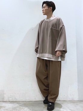 「Herden（ハーデン）のアイテム」を使った、KOMさん（メンズ・166cm）の春コーディネート