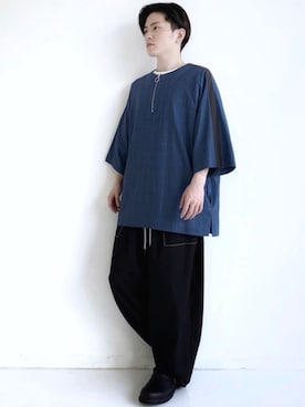 「CASPER JOHN（キャスパージョン）のアイテム（シューズ）」を使った、KOMさん（メンズ・165cm）の春コーディネート