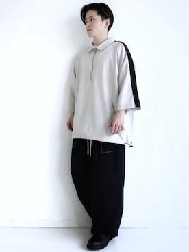 「CASPER JOHN（キャスパージョン）のアイテム（シューズ）」を使った、KOMさん（メンズ・165cm）の春コーディネート