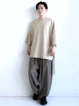 「CASPER JOHN（キャスパージョン）のアイテム（シューズ）」を使った、KOMさん（メンズ・165cm）の春コーディネート