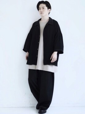「CASPER JOHN（キャスパージョン）のアイテム（その他シューズ）」を使った、KOMさん（メンズ・165cm）の春コーディネート