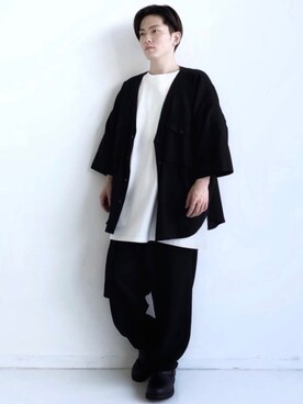 「CASPER JOHN（キャスパージョン）のアイテム（その他シューズ）」を使った、KOMさん（メンズ・165cm）の春コーディネート