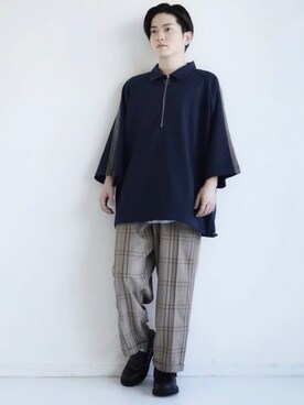 「CASPER JOHN（キャスパージョン）のアイテム（その他シューズ）」を使った、KOMさん（メンズ・165cm）の春コーディネート