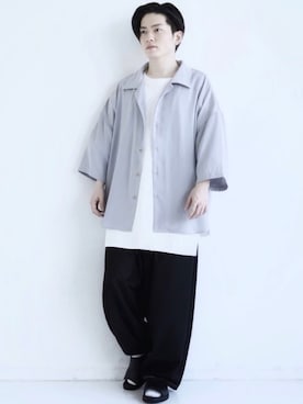 「CASPER JOHN（キャスパージョン）のアイテム（シューズ）」を使った、KOMさん（メンズ・165cm）の春コーディネート