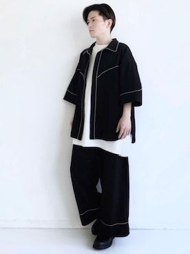 「CASPER JOHN（キャスパージョン）のアイテム（その他シューズ）」を使った、KOMさん（メンズ・165cm）の夏コーディネート
