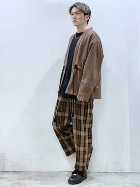 「アンクルパンツ」｜KOMさん（メンズ・165cm）の秋コーディネート
