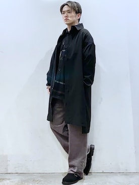 「CASPER JOHN（キャスパージョン）のアイテム（シューズ）」を使った、KOMさん（メンズ・165cm）の秋コーディネート