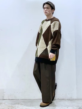 「CASPER JOHN（キャスパージョン）のアイテム（シューズ）」を使った、KOMさん（メンズ・165cm）の秋コーディネート