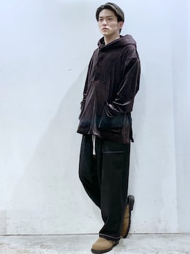 「CASPER JOHN（キャスパージョン）のアイテム（シューズ）」を使った、KOMさん（メンズ・165cm）の秋コーディネート