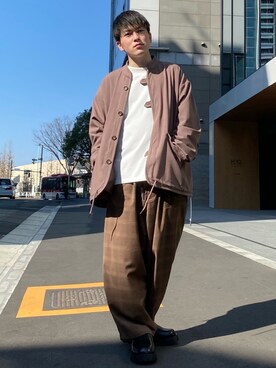 「CASPER JOHN（キャスパージョン）のアイテム（ブーツ）」を使った、KOMさん（メンズ・165cm）の冬コーディネート