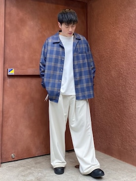 「CASPER JOHN（キャスパージョン）のアイテム（スウェット）」を使った、KOMさん（メンズ・165cm）の冬コーディネート