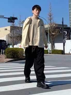 「CASPER JOHN（キャスパージョン）のアイテム（ブーツ）」を使った、KOMさん（メンズ・165cm）の冬コーディネート