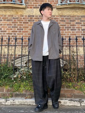 「CASPER JOHN（キャスパージョン）のアイテム（スウェット）」を使った、KOMさん（メンズ・165cm）の春コーディネート