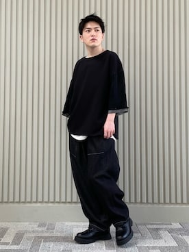 「テンセル」｜KOMさん（メンズ・165cm）の春コーディネート