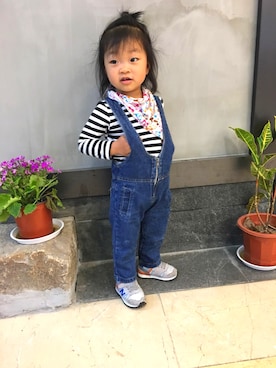 「F（エッフェ）のアイテム（パンツ）」を使った、feiyan さん（キッズ・90cm）の秋コーディネート