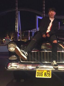 「OPENING CEREMONY（オープニングセレモニー）のアイテム（ブルゾン）」を使った、u.さん（メンズ・165cm）の冬コーディネート
