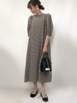 ＜6(ROKU)＞VOLUME SLEEVE DRESS/ワンピース 6（ロク）の「＜6(ROKU)＞VOLUME SLEEVE DRESS/ワンピース