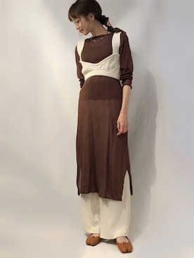 宇佐美 彩さん（レディース・163cm）の秋コーディネート