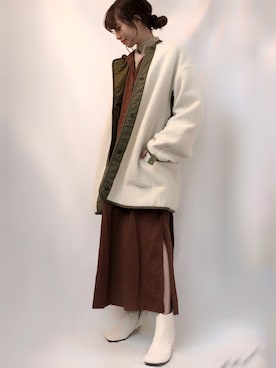 宇佐美 彩さん（レディース・163cm）の冬コーディネート