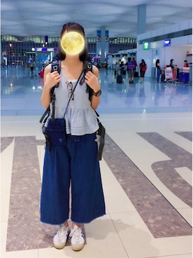 「ADLIB（アドリブ）のアイテム（バッグ）」を使った、Ccさん（レディース・156cm）の夏コーディネート
