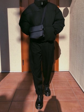 「UNITED TOKYO（ユナイテッドトウキョウ）のボリュームスリーブニット（ニット/セーター）」を使った、reoさん（レディース・168cm）の冬コーディネート