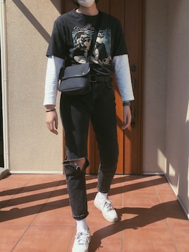 「Bershka」｜reoさん（レディース・168cm）の春コーディネート