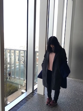 「あべのハルカス」｜あやぽんさん（レディース・153cm）の冬コーディネート