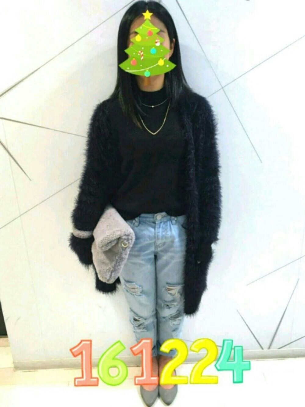 「クリスマス、イツメンデート」｜「one weyのアイテム（パンツ、ブルー系）」を使った、Ｓmamさん（キッズ・110cm）の冬コーディネートの1枚目の写真