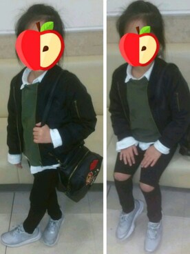 「FLAPPER（フラッパー）のアイテム（バッグ）」を使った、Ｓmamさん（キッズ・110cm）の春コーディネート