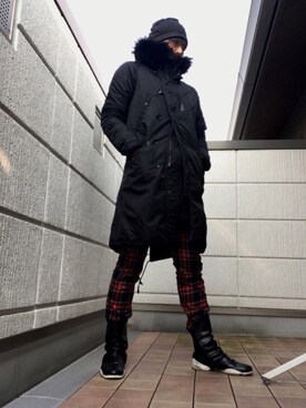 「wjk（ダヴルジェイケイ）のアイテム（ジャケット/アウター）」を使った、ペンギン隊長さん（メンズ・180cm）の冬コーディネート