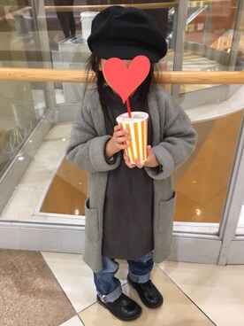 「GLOBAL WORK（グローバルワーク）のアイテム（その他アウター、グレー系）」を使った、すみれさん（レディース）の秋コーディネート