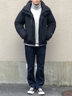 「northface」｜「アイテム（ダウンジャケット/コート）」を使った、マッシュ【相互】さん（メンズ・175cm）の冬コーディネート
