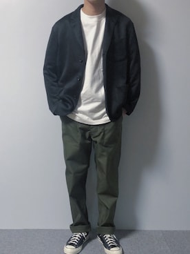 「インスタやってます」｜「アイテム（ジャケット/アウター）」を使った、マッシュ【相互】さん（メンズ・175cm）の春コーディネート