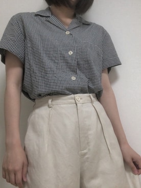 「チャックシャツ」｜ayaさん（レディース・160cm）の夏コーディネート
