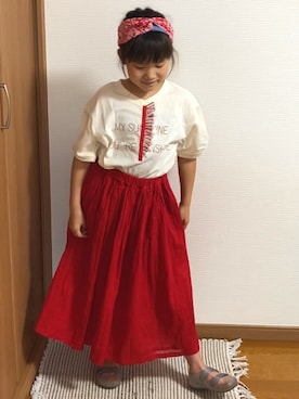 「Gemeaux（ジェモー）のアイテム」を使った、ties-flower11さん（キッズ・125cm）の夏コーディネート