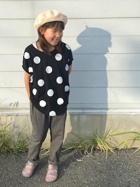 「Gemeaux（ジェモー）のアイテム」を使った、ties-flower11さん（キッズ・125cm）の夏コーディネート