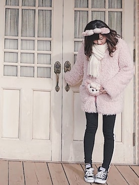 「one way（ワンウェイ）のアイテム（その他アウター）」を使った、じゅなさん（レディース・156cm）の冬コーディネート