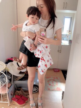 「親子でおそろい」｜「アイテム（ブルゾン）」を使った、hirumamaさん（キッズ・90cm）の春コーディネート