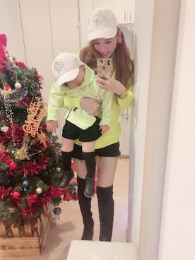 「ANAP（アナップ）のアイテム」を使った、hirumamaさん（キッズ・90cm）の冬コーディネート