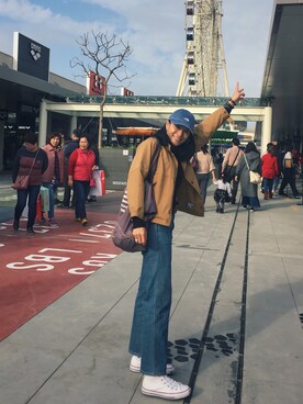 「UU（ユニクロ　アンダーカバー）のアイテム（パンツ）」を使った、Sunny Qさん（レディース・161cm）の春コーディネート